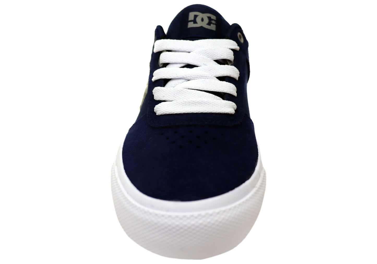 DC Shoes Mens Comfortable Teknic Leather Lace Up Shoes Navy Blue