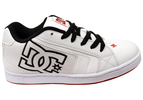 DC Shoes Mens Comfortable Leather Net Shoes White Black Athletic Red