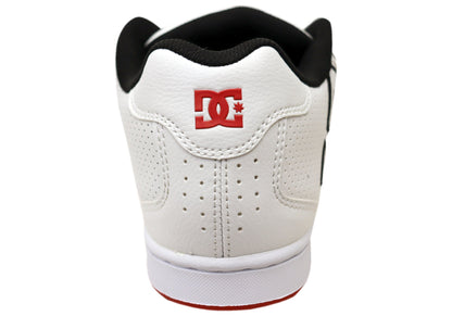 DC Shoes Mens Comfortable Leather Net Shoes White Black Athletic Red