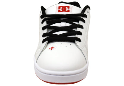 DC Shoes Mens Comfortable Leather Net Shoes White Black Athletic Red