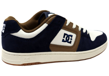 DC Shoes Mens Manteca 4 Comfortable Leather Shoes Tan Brown