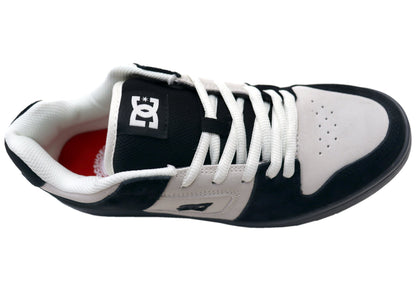 DC Shoes Mens Manteca 4 S Comfortable Leather Shoes White Black