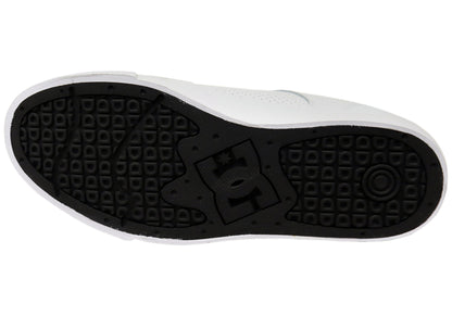 DC Shoes Mens Comfortable Teknic Leather Lace Up Shoes White Black