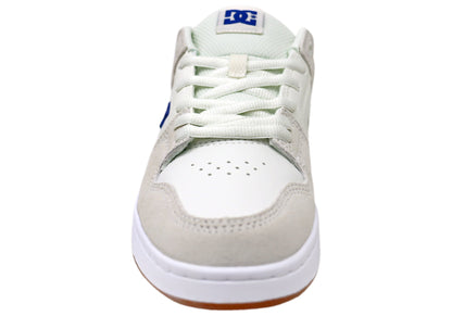 DC Shoes Mens Manteca 4 S Leather Shoes Off White Blue Red