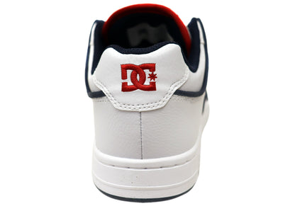 DC Shoes Mens Manteca 4 SE Comfortable Leather Shoes White Red Blue
