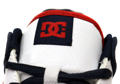 DC Shoes Mens Manteca 4 SE Comfortable Leather Shoes White Red Blue