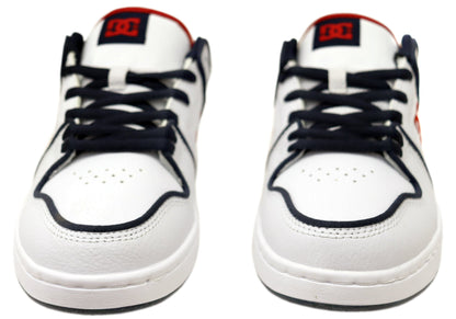 DC Shoes Mens Manteca 4 SE Comfortable Leather Shoes White Red Blue