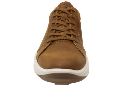 ECCO Mens Byway 2.0 Comfortable Leather Casual Lace Up Sneakers Shoes