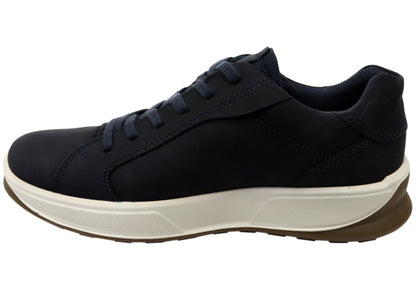 ECCO Mens Byway 2.0 Comfortable Leather Casual Lace Up Sneakers Shoes