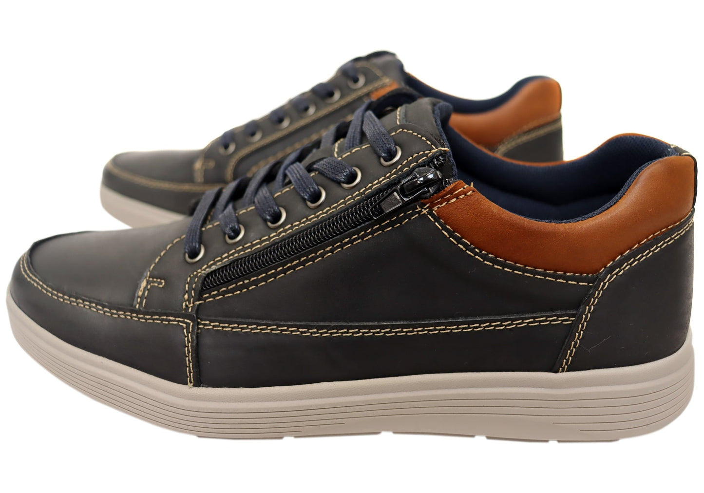 Explorer Rico Mens Comfortable Leather Lace Up Casual Shoes