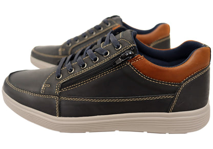 Explorer Rico Mens Comfortable Leather Lace Up Casual Shoes