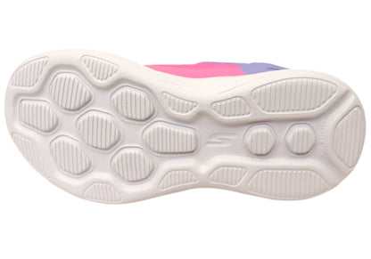 Skechers Kids Girls Go Run 400 V2 Trace Track Shoes Pink Lavender
