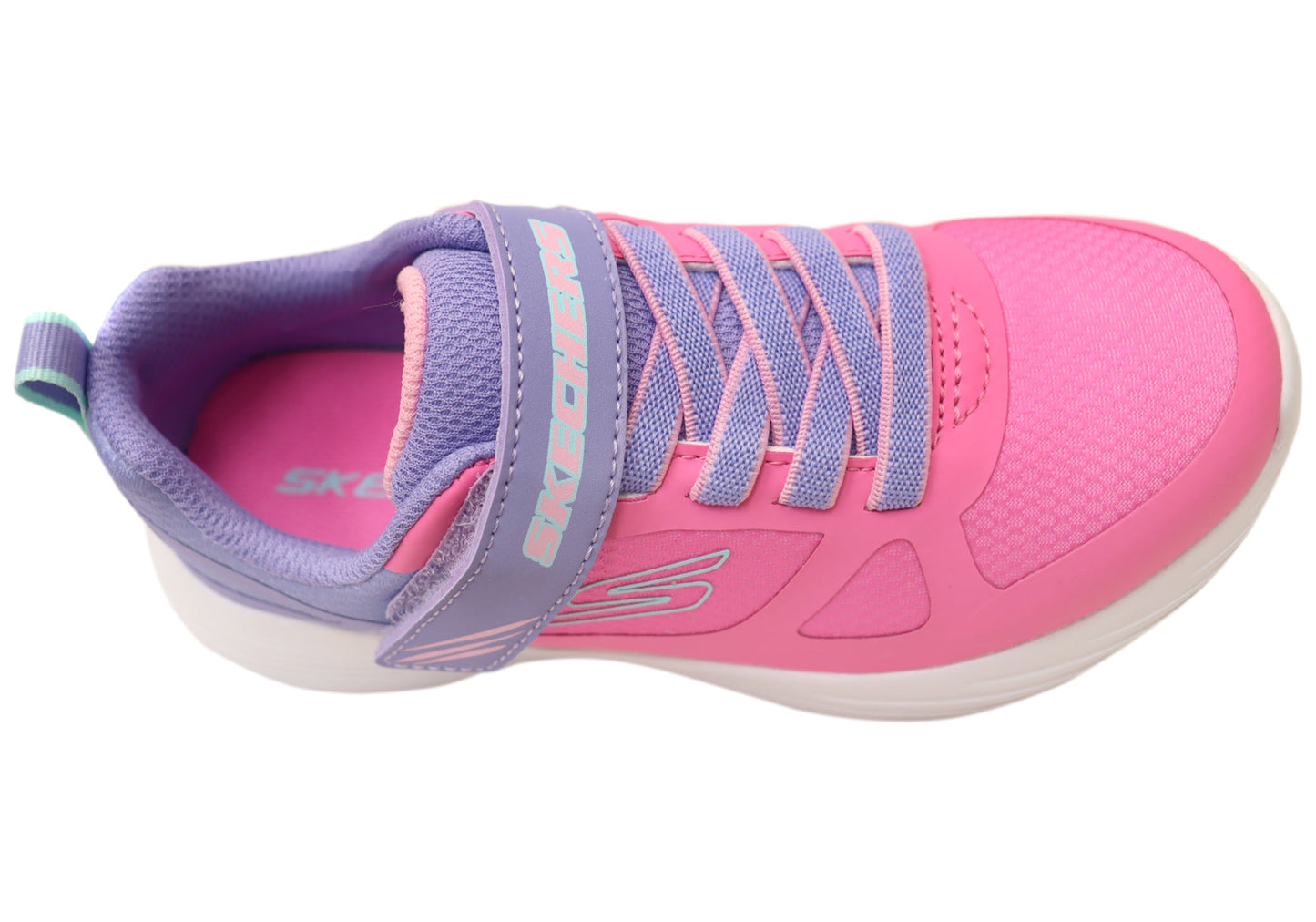 Skechers Kids Girls Go Run 400 V2 Trace Track Shoes Pink Lavender