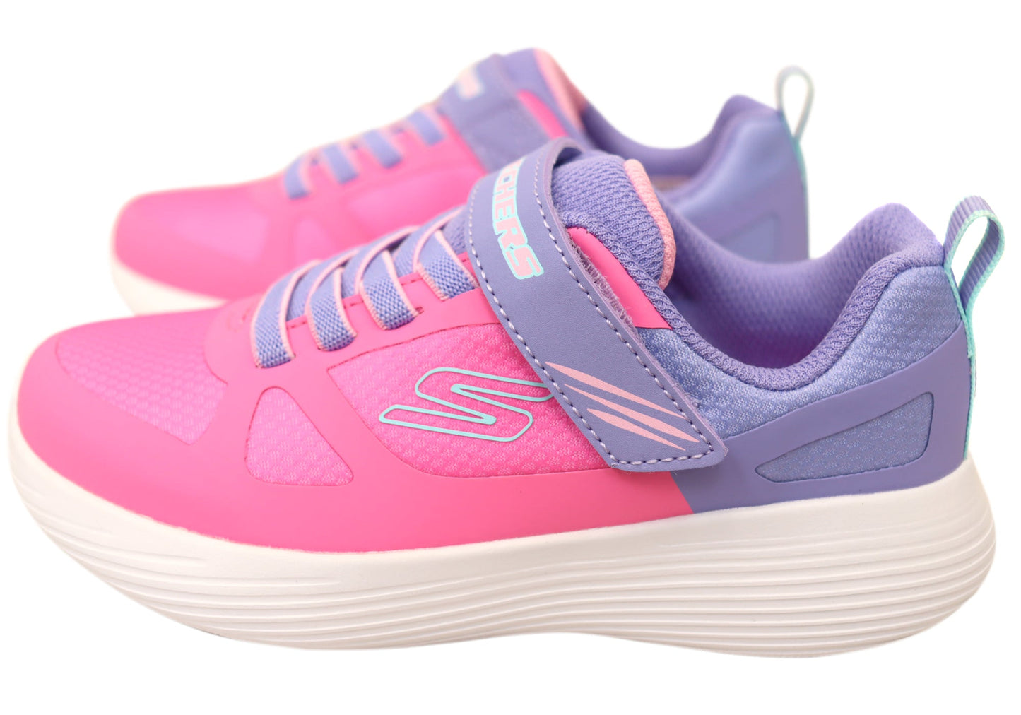 Skechers Kids Girls Go Run 400 V2 Trace Track Shoes Pink Lavender