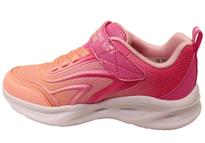 Skechers Kids Girls S Lights Sola Glow Colour Breeze Comfortable Shoes