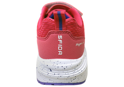 Sfida Prota Kids Girls Adjustable Strap Athletic Shoes Fuchsia Lilac