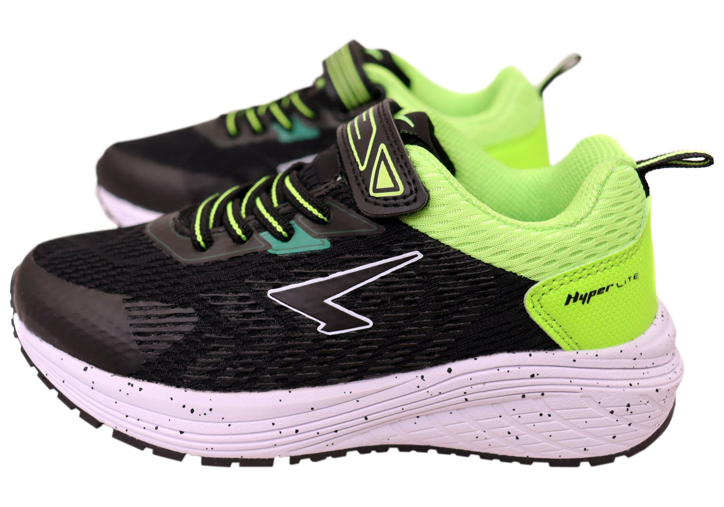 Sfida Prota Kids Boys Adjustable Strap Athletic Shoes Black Lime