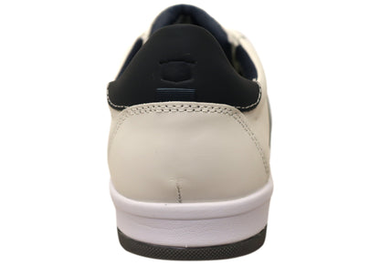 Florsheim Mens Leather EE Extra Wide Crossover 2 Lace To Toe Sneakers