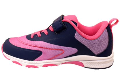 Harrison Nifty Kids Girls Adjustable Strap Athletic Shoes Navy Lilac