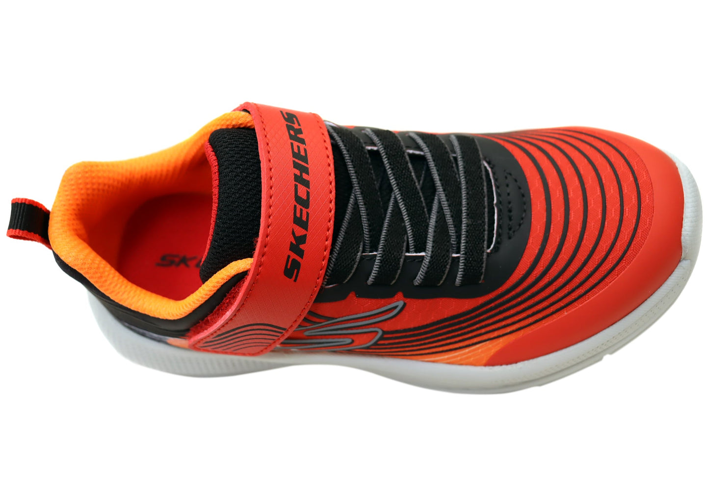 Skechers Boys Kids Microspec Advance Comfortable Shoes Red Black