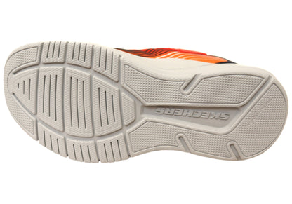 Skechers Boys Kids Microspec Advance Comfortable Shoes Red Black