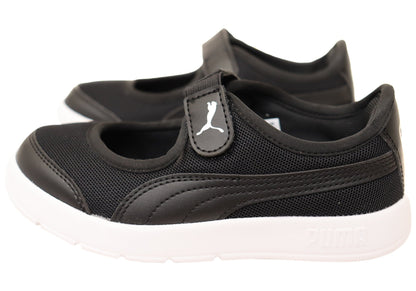 Puma Courtflex V3 Lina V PS Kids Girls Comfortable Mary Jane Shoes