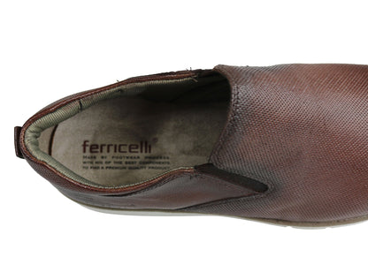 Ferricelli Pauly Mens Leather Dress Casual Shoes Made In Brazil