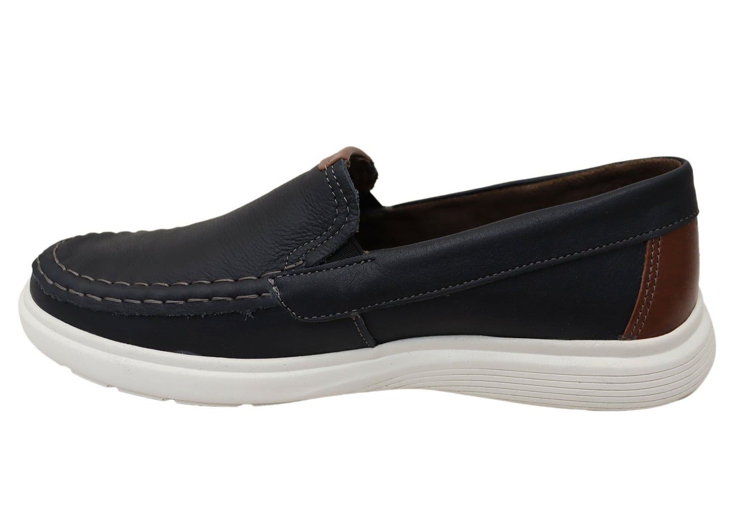 Pegada Reuben Mens Leather Comfort Casual Slip On Shoes Made In Brazil