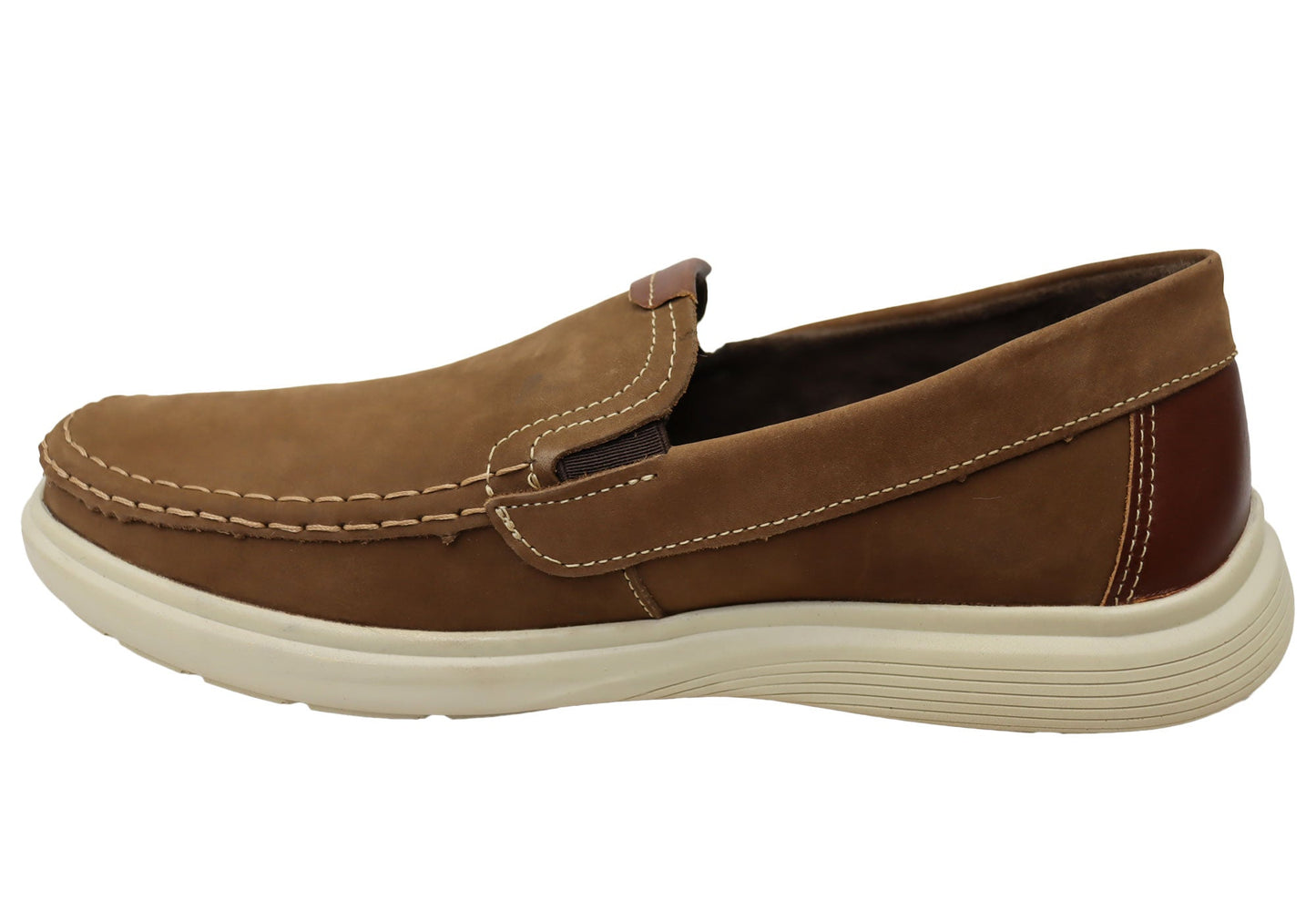 Pegada Reuben Mens Leather Comfort Casual Slip On Shoes Made In Brazil