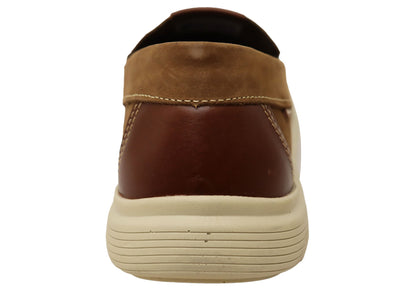 Pegada Reuben Mens Leather Comfort Casual Slip On Shoes Made In Brazil