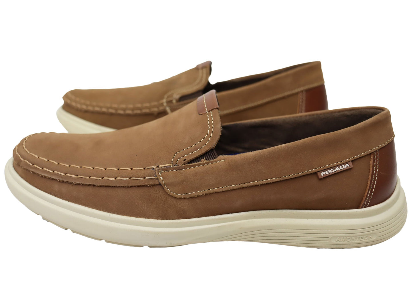 Pegada Reuben Mens Leather Comfort Casual Slip On Shoes Made In Brazil