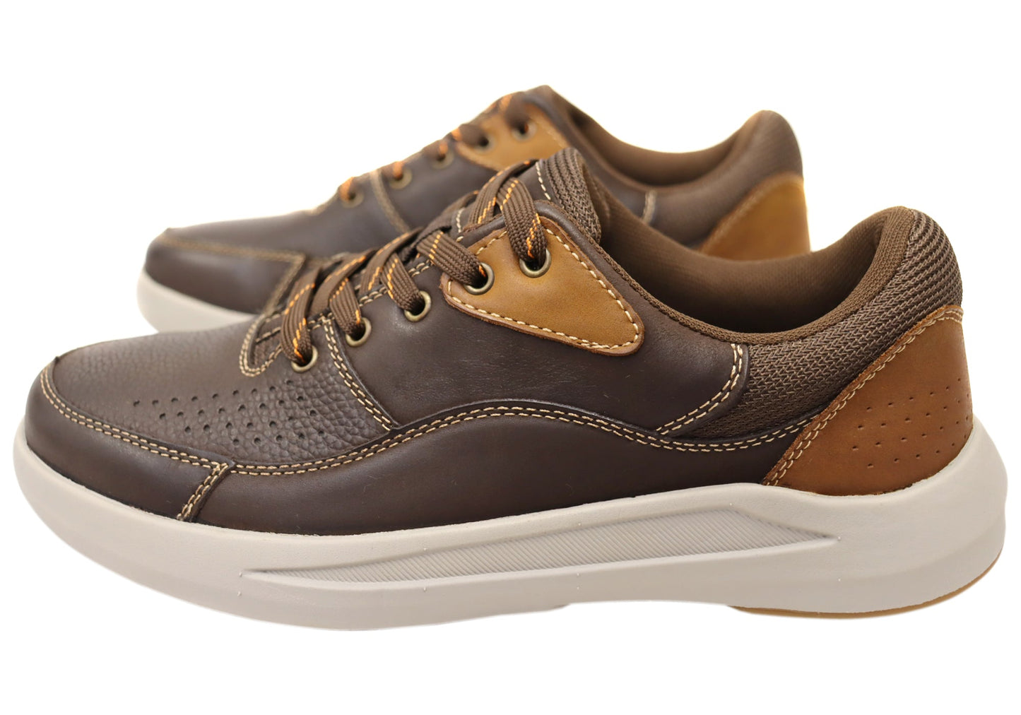 Explorer Rodger Mens Comfortable Leather Lace Up Casual Shoes
