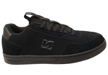 DC Shoes Mens Comfortable DC Astrix Leather Lace Up Shoes Black