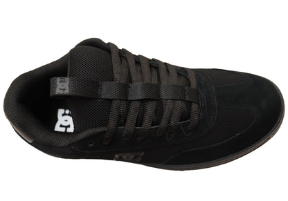 DC Shoes Mens Comfortable DC Astrix Leather Lace Up Shoes Black