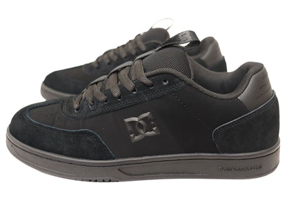 DC Shoes Mens Comfortable DC Astrix Leather Lace Up Shoes Black