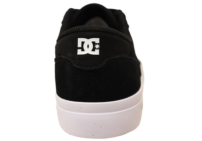 DC Shoes Mens Comfortable Teknic Leather Lace Up Shoes Black White