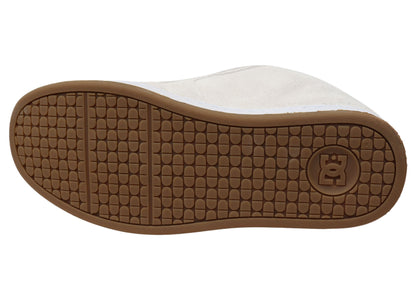 DC Shoes Mens Comfortable Leather Net SE Shoes Off White Green