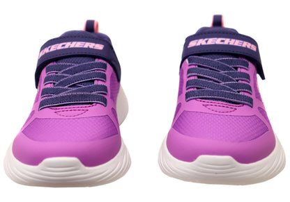 Skechers Kids Infants Girls Dyna Light Comfortable Shoes Purple Blue