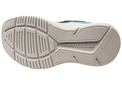 Skechers Boys Kids Microspec Advance Comfortable Shoes Navy Blue