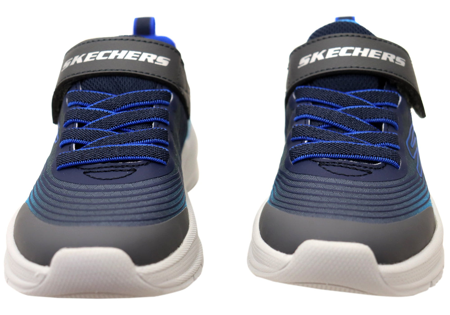 Skechers Boys Kids Microspec Advance Comfortable Shoes Navy Blue