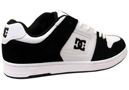 DC Shoes Mens Comfortable Leather Manteca 4 Shoes White Black Black