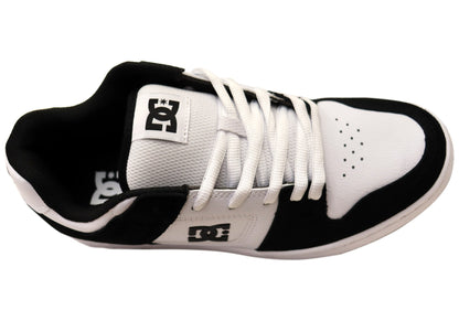 DC Shoes Mens Comfortable Leather Manteca 4 Shoes White Black Black
