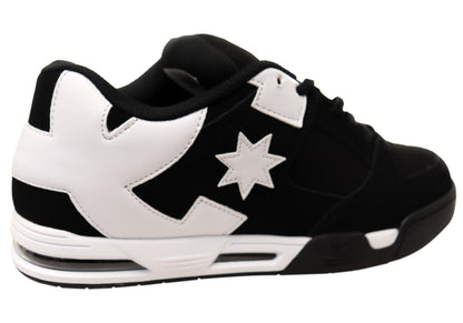 DC Shoes Mens Comfortable Leather DC Command Shoes Black White