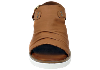 Orizonte Allureease Womens Comfortable European Leather Wedge Sandals