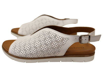 Orizonte Fleurflex Womens Comfortable European Leather Sandals