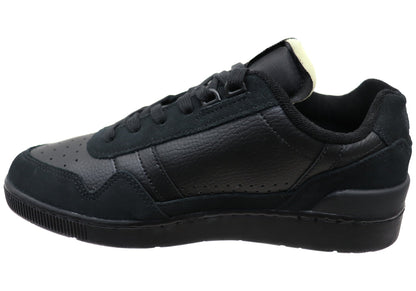 Lacoste Mens Leather Lace Up T Clip Premium Sneakers