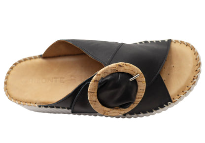 Orizonte Noblenest Womens Comfortable European Leather Slides Sandals