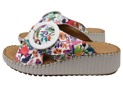 Orizonte Noblenest Womens Comfortable European Leather Slides Sandals
