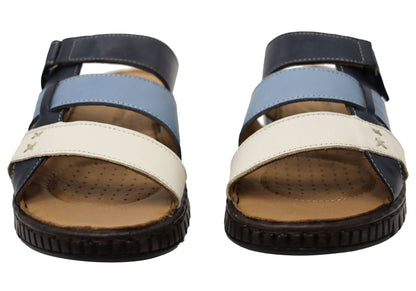 Orizonte Willowflex Womens Comfortable European Leather Slides Sandals