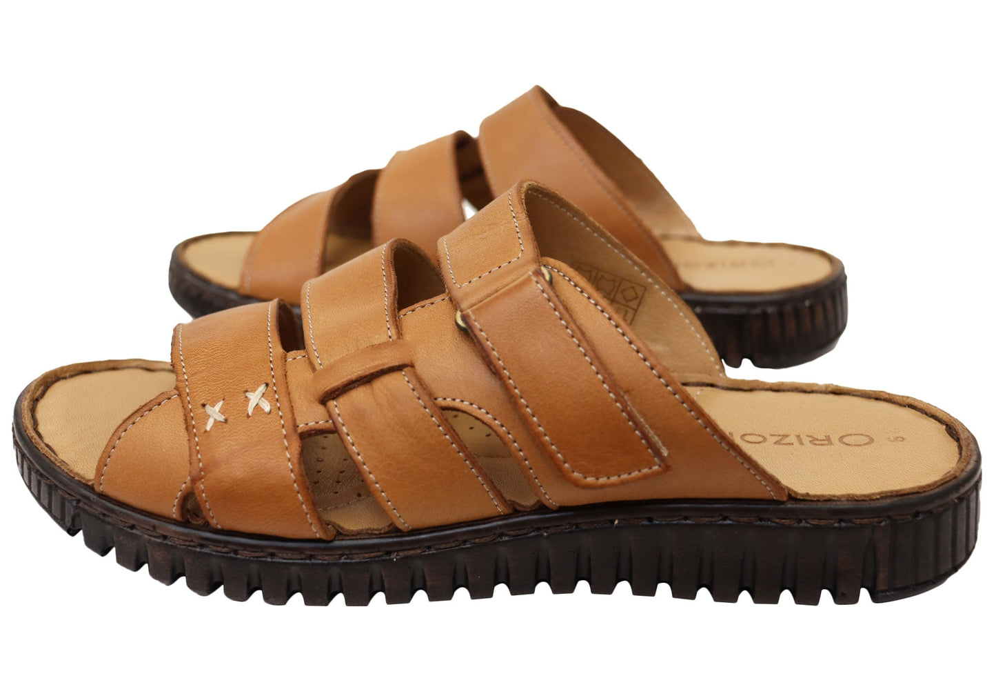 Orizonte Willowflex Womens Comfortable European Leather Slides Sandals